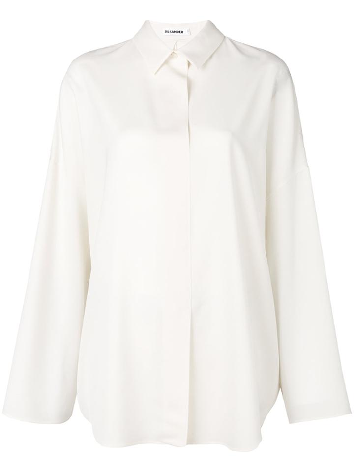 Jil Sander Oversized Shirt Blouse - Nude & Neutrals