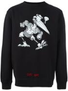Off-white Bird Print Sweatshirt, Men's, Size: Medium, Black, Cotton