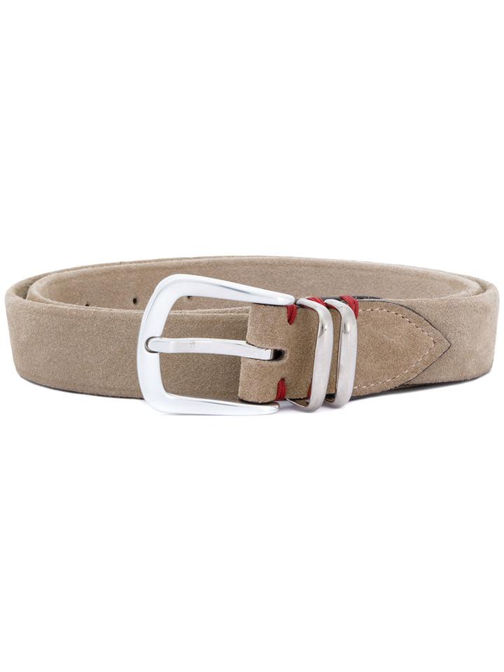 Eleventy - Buckle Belt - Men - Suede - 90, Nude/neutrals, Suede