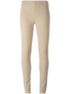 Joseph - Plain Leggings - Women - Cotton/spandex/elastane/viscose - 36, Nude/neutrals, Cotton/spandex/elastane/viscose