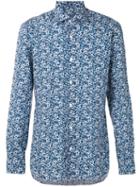 Barba - Paisley Print Shirt - Men - Cotton/linen/flax - 44, Blue, Cotton/linen/flax