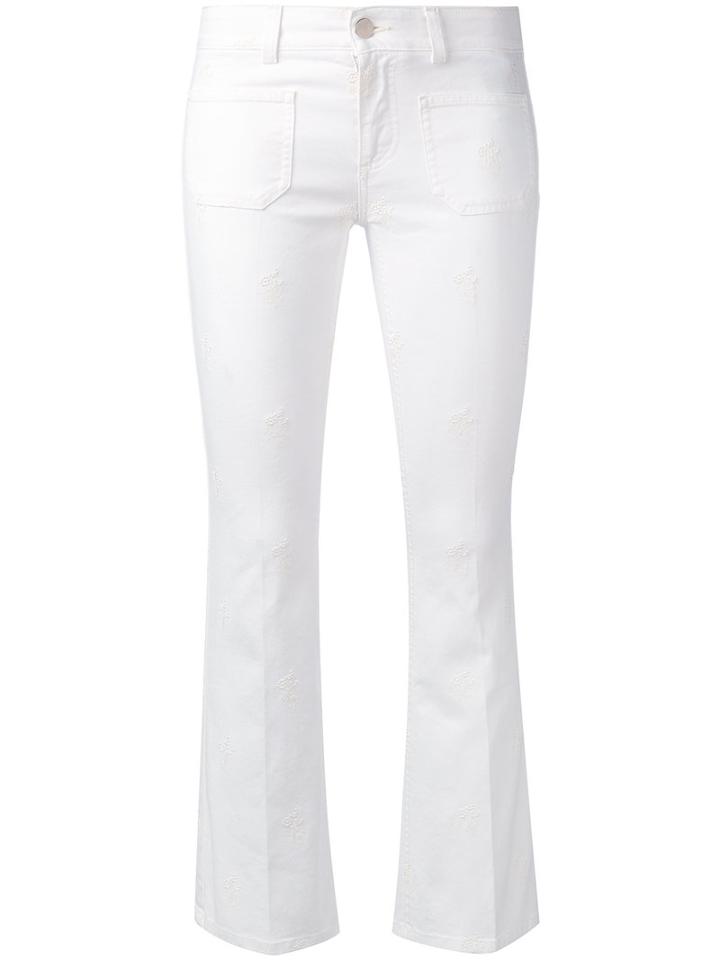 Stella Mccartney - Cropped Jeans - Women - Cotton/spandex/elastane - 26, White, Cotton/spandex/elastane