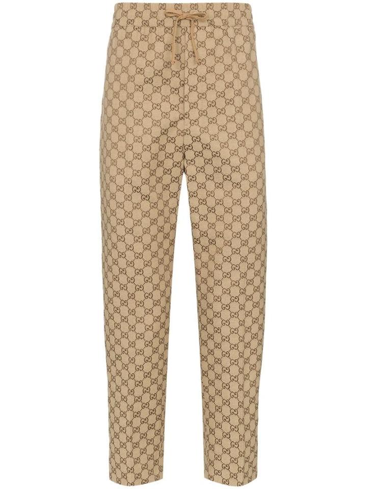 Gucci Gg Supreme Track Pants - Neutrals