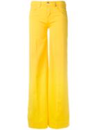 Love Moschino Wide Leg Jeans, Women's, Size: 29, Yellow/orange, Cotton/spandex/elastane