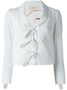 Romeo Gigli Pre-owned Tie Fastening Jacket - White