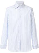Canali Striped Fitted Shirt - Blue