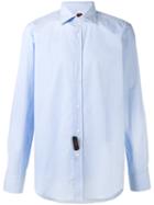 Mp Massimo Piombo Plain Shirt, Men's, Size: 39, Blue, Cotton