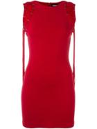 Dsquared2 Ruched Shoulder Mini Dress - Pink & Purple