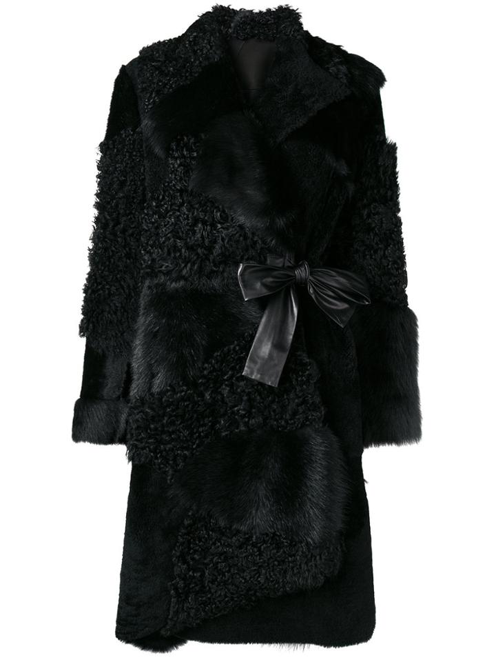 Drome Reversible Belted Coat - Black