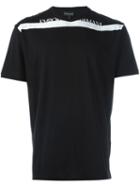 Emporio Armani Contrasting Logo Band T-shirt, Men's, Size: Xs, Black, Cotton