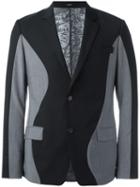 Kenzo Bicolour Blazer, Men's, Size: 50, Black, Wool/mohair/acetate/cotton