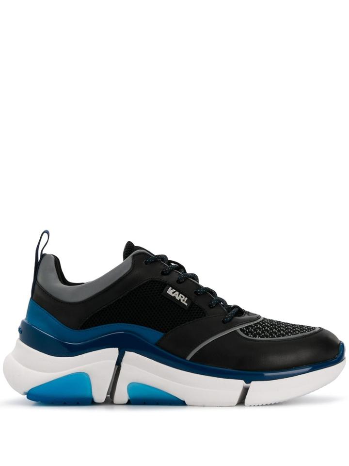 Karl Lagerfeld Venture Lazarus Lo Mix Trainers - Black