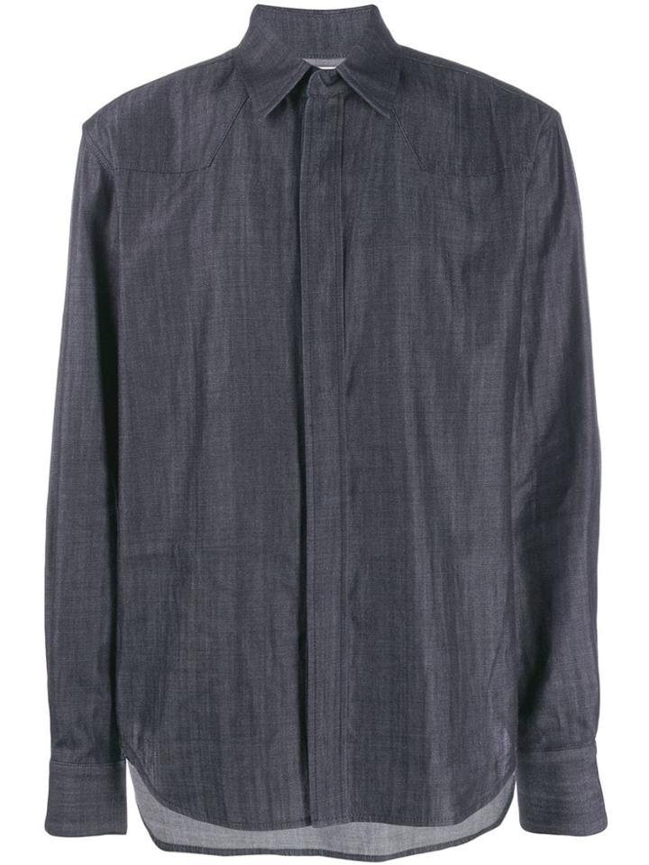 Zilver Concealed Fastening Shirt - Blue