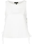 Rag & Bone Lace-up Laterals Tank - White