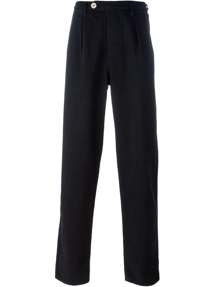 Bleu De Paname Patch Pocket Trousers, Men's, Size: 30, Black, Cotton