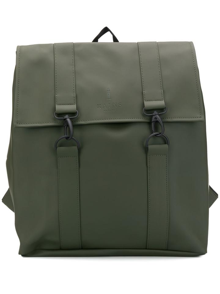 Rains Embossed Logo Backpack - Green