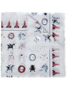 Alexander Mcqueen Multi Print Scarf