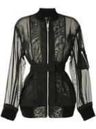 Toga Pulla Mesh Zip Front Jacket - Black