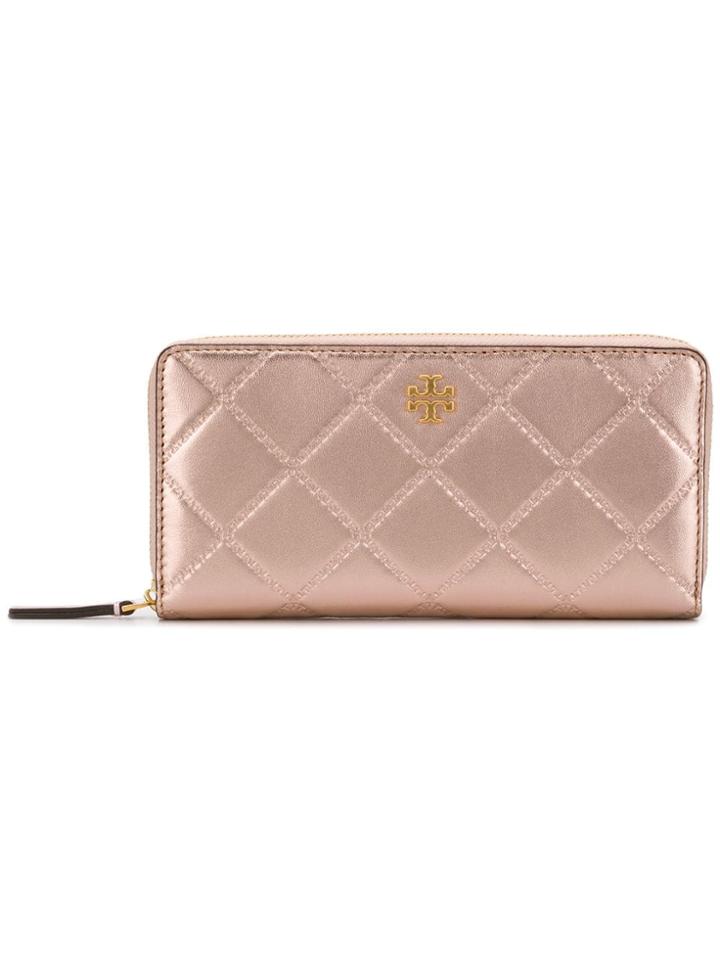 Tory Burch Embossed Quilt Purse - Gold