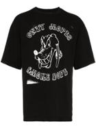 Liam Hodges Mopes Print Cotton T Shirt - Black