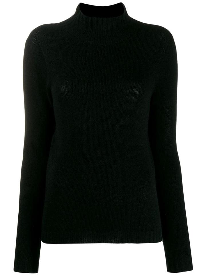 Stefano Mortari Crocheted Detail Jumper - Black