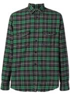 Saint Laurent Oversized Checked Shirt - Green