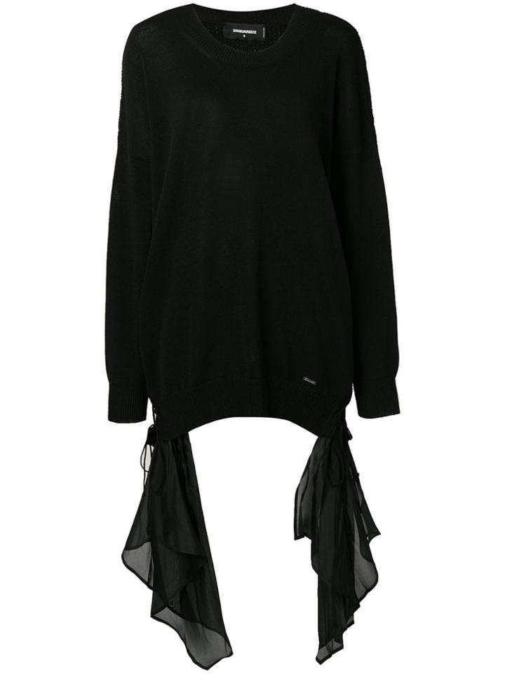 Dsquared2 Draped Detail Sweater - Black