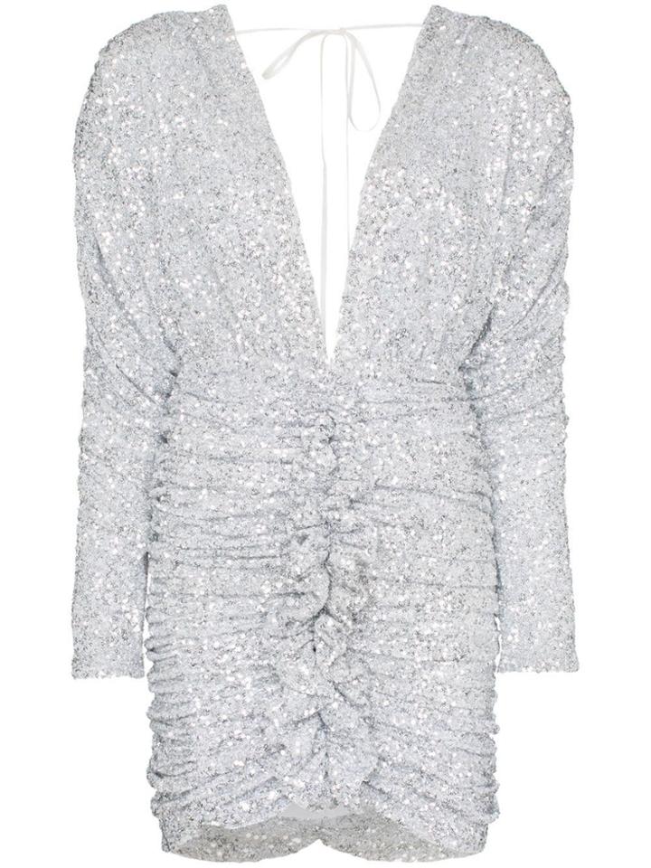 Attico Sequin Ruffled Mini-dress - Metallic