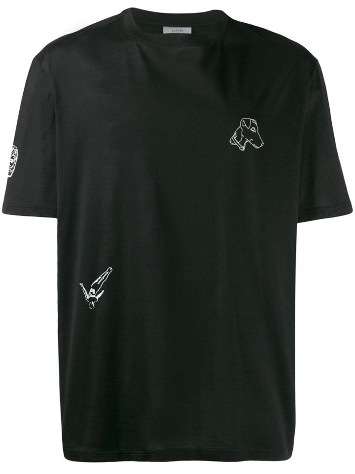 Lanvin Illustration Print T-shirt - Black