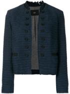 Steffen Schraut Frayed Tweed Jacket - Blue