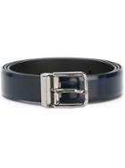 Dolce & Gabbana Classic Belt, Men's, Size: 115, Blue, Calf Leather