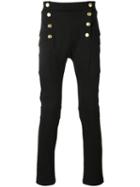 Pierre Balmain - Press Stud Sailor Sweatpants - Men - Cotton/polyester - 46, Black, Cotton/polyester