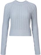 En Route Wide Rib Sweater, Women's, Blue, Cotton/acrylic