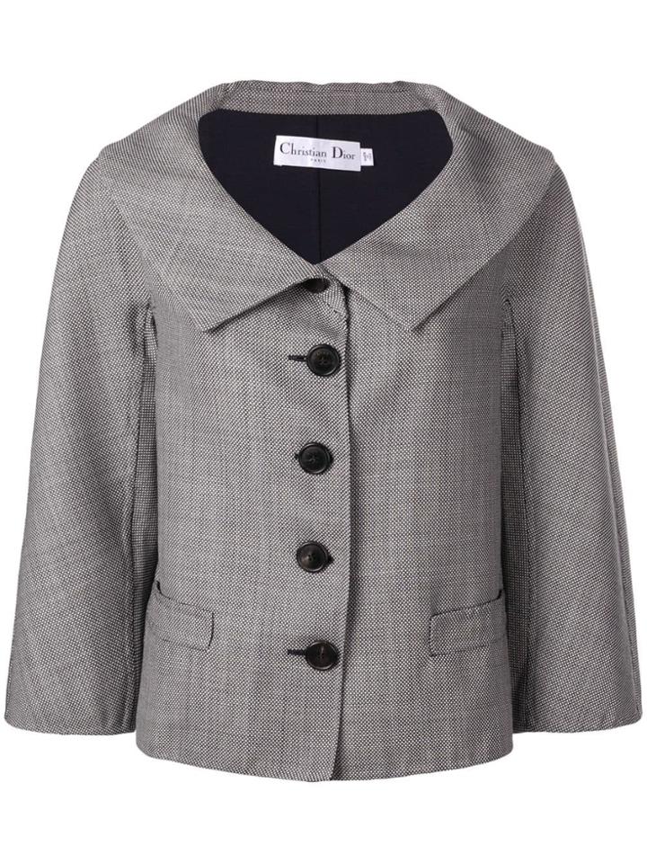 Christian Dior Vintage 2000's Cropped Jacket - Grey
