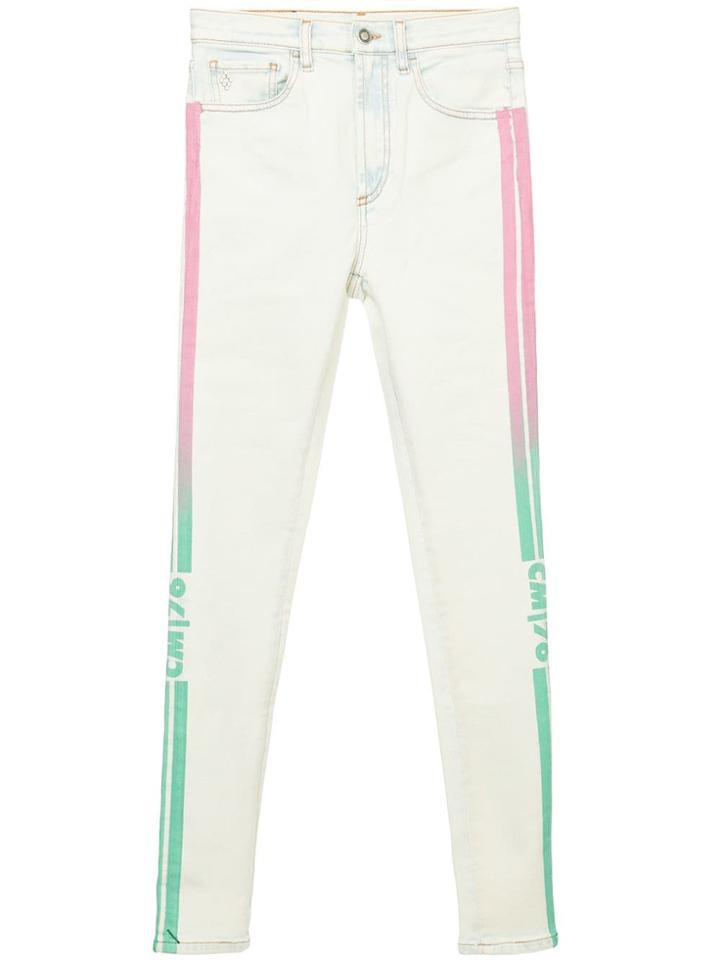 Marcelo Burlon County Of Milan Skinny Jeans With Side Stripes - Blue