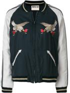 Aniye By Eagle Rose Patch Bomber Jacket - Green