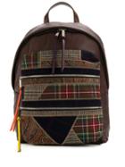 Etro Plaid Detailed Backpack - Brown