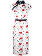 Olympia Le-tan - Marnie Psycho Print Dress - Women - Viscose - 40, White, Viscose