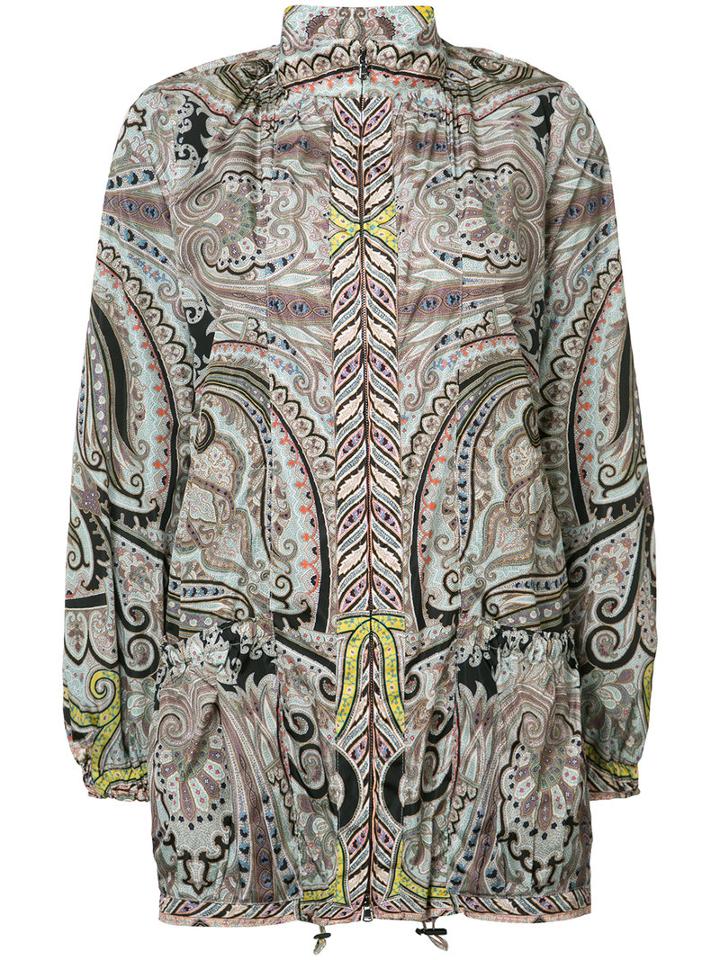 Etro Elasticated Cuffs Zipped Jacket, Women's, Size: 42, Polyester/polyimide