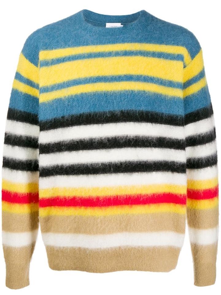 Calvin Klein Striped Intarsia Jumper - Blue
