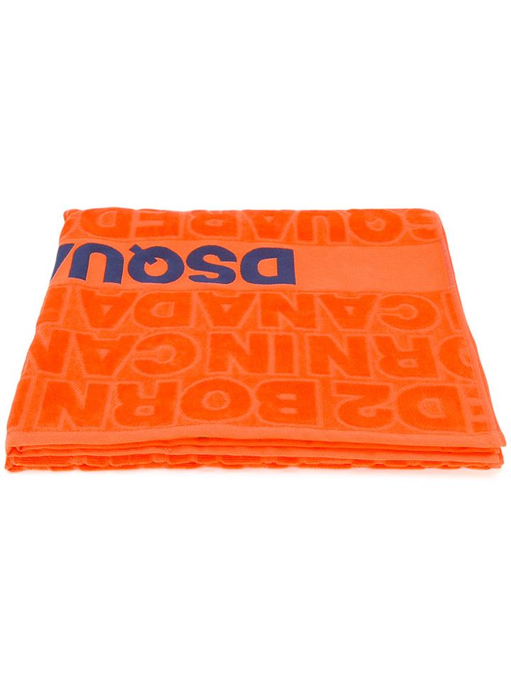 Dsquared2 Born In Canada Beach Towel - Yellow & Orange