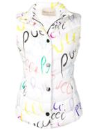 Emilio Pucci Pucci Pucci Print Quilted Gilet - White