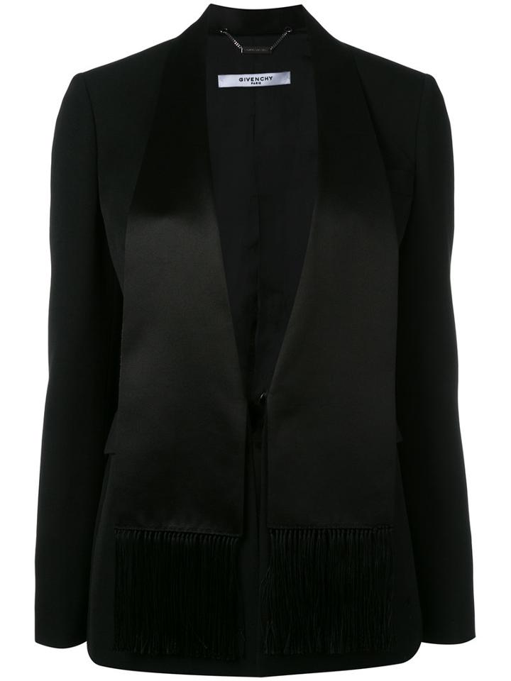 Givenchy Classic Fitted Blazer, Women's, Size: 36, Black, Silk/acetate/cupro/wool