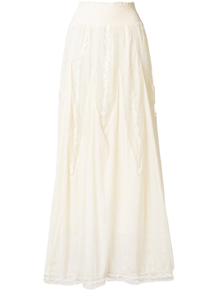 Twin-set Long Elasticated Waist Skirt - Nude & Neutrals