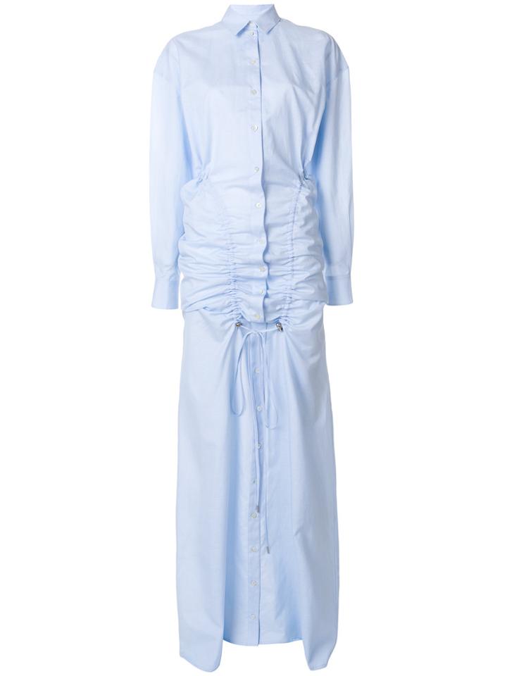 Y / Project Long Poplin Dress - Blue