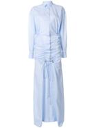 Y / Project Long Poplin Dress - Blue