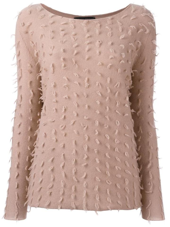 Fabiana Filippi Frayed Jumper, Women's, Size: 46, Pink/purple, Cashmere