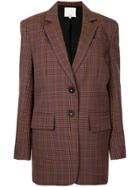 Tibi Check Oversized Blazer - Brown