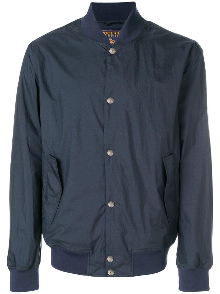 Woolrich Flap Pocket Bomber Jacket - Blue