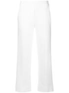 Blumarine Cropped Straight Leg Trousers - White